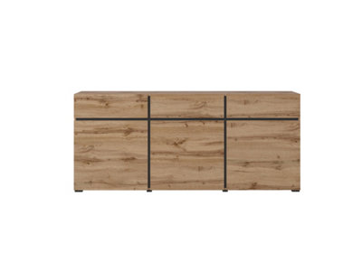 Kross 43 Sideboard Cabinet in Oak Wotan - W1800mm H780mm D400mm, Timeless Style