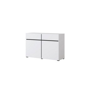 Kross 45 Sideboard Cabinet in White - W1190mm H780mm D400mm, Modern Minimalist