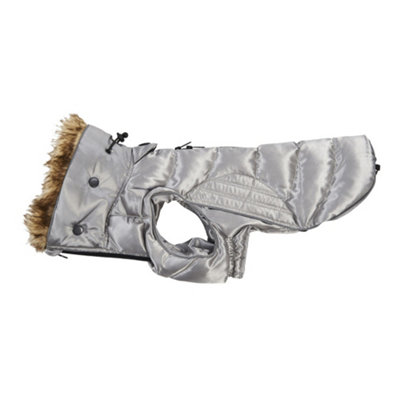 Kruuse Buster Quilted Active Dog Coat With Faux Fur Trim Grey (X-Small) Price Comparisons | Compare The Build
