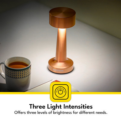 KRYPTON Rechargeable Table Lamp with Touch Sensor 3 Stepless Dimming