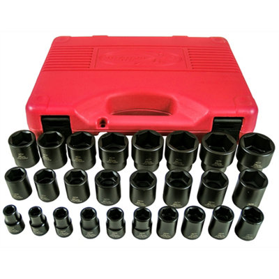 Kti Tools Impact Socket Set 26Pc 1/2 Drive Heavy Duty Metric