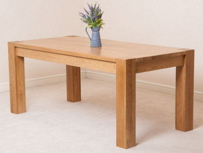 Kuba 180cm Chunky Large Oak Dining Table