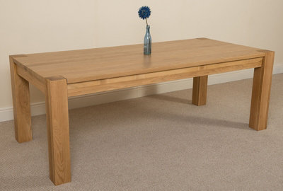 Kuba 220cm Chunky Extra Large Oak Dining Table