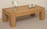 Kuba Chunky Large Oak Coffee Table for Living Room