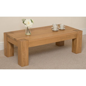Kuba Chunky Large Oak Coffee Table for Living Room
