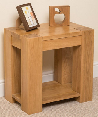 Kuba Solid Oak Lamp Table for Living Room