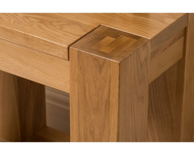 Kuba Solid Oak Lamp Table for Living Room