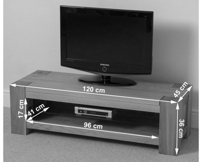 Kuba Solid Oak Small Widescreen TV Unit with Storage