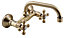 Kuchinox Elegant 'C' Type Antique Brass Bathroom Tap Kitchen Faucet Ancient Retro Heads