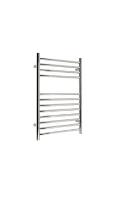 Kudox Polished Stainless Steel Towel Rail Straight 750mm High x 500mm Wide