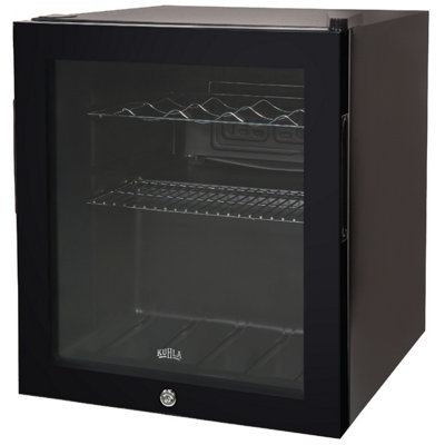 Kuhla KBC1B 46L Lockable Glass Door Wine and Drinks Cooler in Black