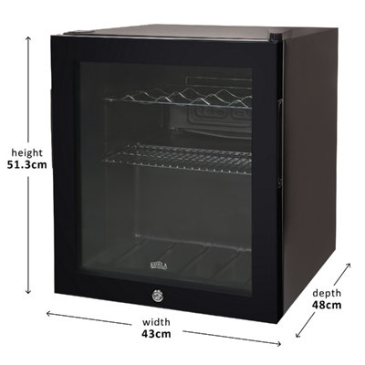 Kuhla KBC1B 46L Lockable Glass Door Wine and Drinks Cooler in Black - 3