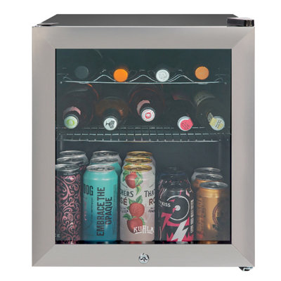 Kuhla KBC1SS 46L Lockable Glass Door Wine and Drinks Cooler in ...