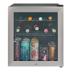 Kuhla KBC1SS 46L Lockable Glass Door Wine and Drinks Cooler in Stainless Steel