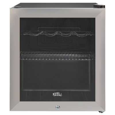 Kuhla KBC1SS 46L Lockable Glass Door Wine and Drinks Cooler in Stainless Steel