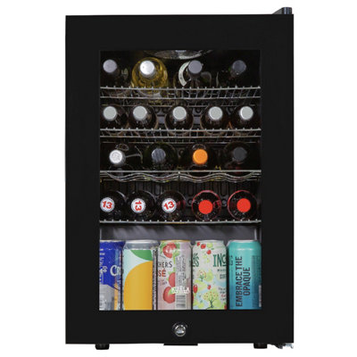 Kuhla KBC2B 62L Lockable Glass Door Wine and Drinks Cooler in Black