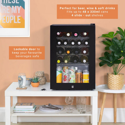 Kuhla KBC2B 62L Lockable Glass Door Wine and Drinks Cooler in Black - 4