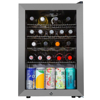 Kuhla KBC2SS 62L Lockable Glass Door Wine and Drinks Cooler in Stainless Steel