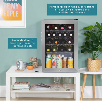 Kuhla KBC2SS 62L Lockable Glass Door Wine and Drinks Cooler in Stainless Steel - 4