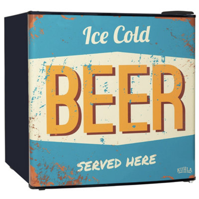 Kuhla Table Top Mini Fridge Ice Cold Design 45 Litre in Black with Ice Box & Removable Shelf KTTF0E6B-1011