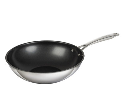 Kuhn Rikon Allround Stainless Steel Non-Stick Wok, 24cm