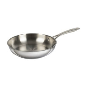 Kuhn Rikon Allround Stainless Steel Uncoated Frying Pan, 24cm
