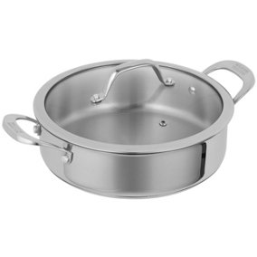 Kuhn Rikon Allround Stainless Steel Uncoated Serving Pan, 24cm/3L