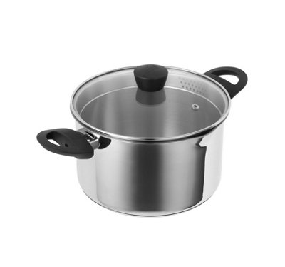 Kuhn Rikon Classic Plus Stainless Steel Induction Safe Casserole Pot with Draining Lid, 20cm/3.7L