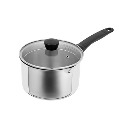 Kuhn Rikon Classic Plus Stainless Steel Induction Safe Saucepan with Draining Lid, 16cm/1.9L