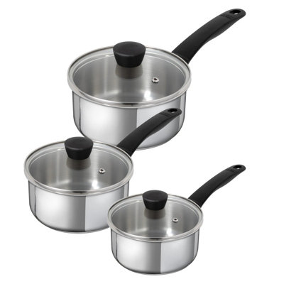 Kuhn Rikon Classic Stainless Steel Induction Safe 3-Piece Saucepan Set