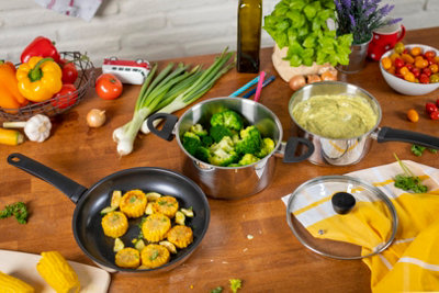 Kuhn Rikon Classic Stainless Steel Non-Stick Induction Safe Frying Pan ...