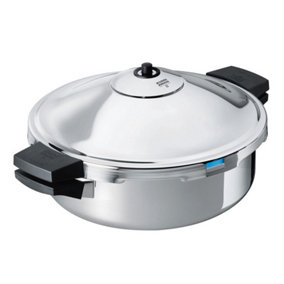 Kuhn Rikon Duromatic Hotel Pressure Cooker/Frying Pan with Side Grips, 28cm/5L
