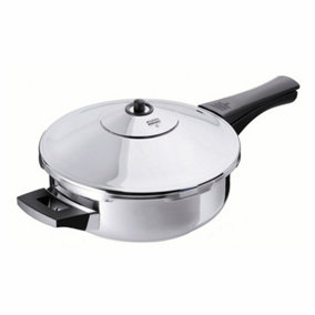 Kuhn Rikon Duromatic Inox Pressure Cooker/Frying Pan with Long Handle, 24cm/2.5L