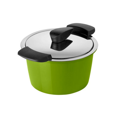 Kuhn Rikon Hotpan Swiss Made Time and Energy Saving Casserole Pot, Green, 14cm/1L