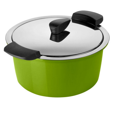 Kuhn Rikon Hotpan Swiss Made Time and Energy Saving Casserole Pot, Green, 22cm/3L