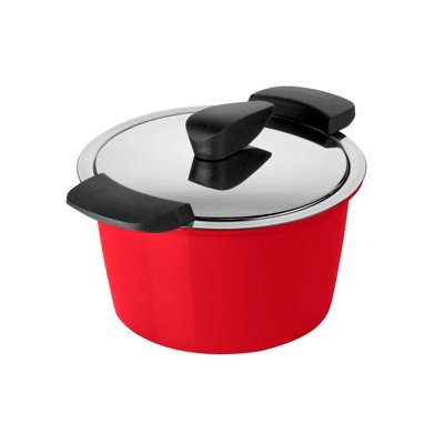 Kuhn Rikon Hotpan Swiss Made Time and Energy Saving Casserole Pot, Red, 14cm/1L