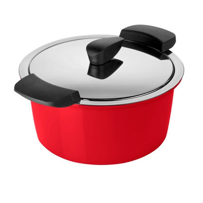 Kuhn Rikon Hotpan Swiss Made Time and Energy Saving Casserole Pot, Red, 18cm/2L