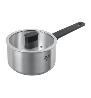 Kuhn Rikon Locarno Swiss Made Brushed Stainless Steel Induction Safe Saucepan, 16cm/1.5L