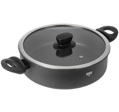 Kuhn Rikon New Life Swiss Made Recycled Aluminium Induction Safe Shallow Casserole Pot, 24cm/3L