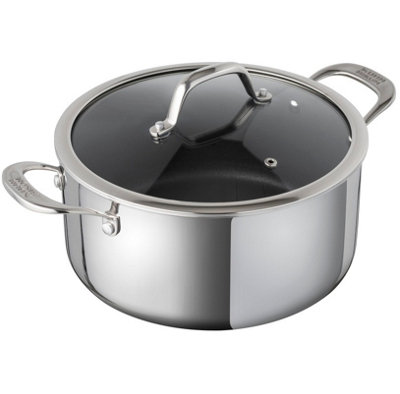 Kuhn Rikon Peak Stainless Steel Non-Stick Induction Safe Casserole Pot, 18cm/2.3L