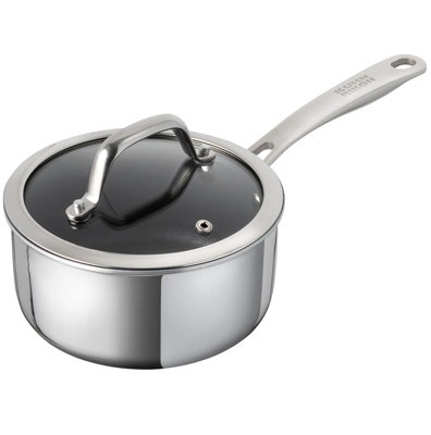 Kuhn Rikon Peak Stainless Steel Non-Stick Induction Safe Saucepan, 16cm/1.5L