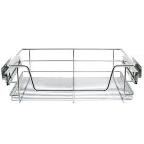 KuKoo 6 x Kitchen Pull Out Soft Close Baskets, 600mm Wide Cabinet, Slide Out Wire Storage Drawers