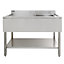 KuKoo Commercial Kitchen Catering Sink, Stainless Steel, Left Hand Drainer, 1.0 Bowl, 120cm Wide