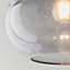 Kulo Grey Bubble Glass 1 Light Easy Fit Ceiling Shade (Shade only)