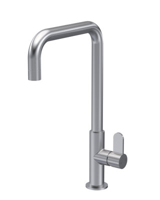 Kuma Kitchen Mono Mixer Tap with 1 Lever Handle, 361mm - Brushed Nickel - Balterley