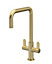 Kuma Kitchen Mono Mixer Tap with 2 Lever Handles, 361mm - Brushed Brass - Balterley