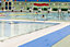 Kumfi Step Duckboard Swimming Pool Walkway Anti-Slip Matting - 60 x 90cm Flecked White