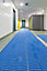Kumfi Step Duckboard Swimming Pool Walkway Anti-Slip Matting - 60cm x 15m Light Blue