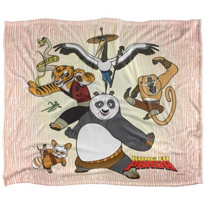 Kung Fu Panda Silky Soft Touch Blanket Multicoloured (One Size)