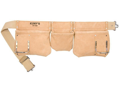 Kunys KUNAP1300 Carpenters Apron 5 Pocket Suede Leather Tool Pouch AP-1300